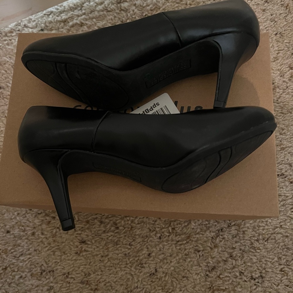 Black flight attendant heels